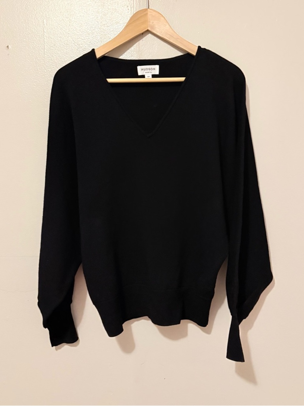 Hudson Jeans Black V-Neck Sweater